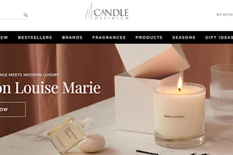 design profitable candle wick website candle accessories ecommerce store