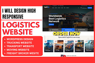 design logistics website trucking freight broker cargo transport moving website
