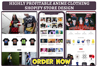 design anime clothing shopify anime fashion store manga anime clothing website