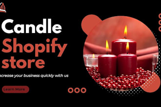 design  candle store candle website candle shopify store dropshipping  website