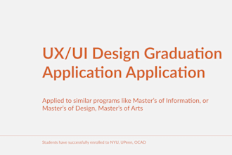 prepare your graduate or master UX UI hci design portfolio application