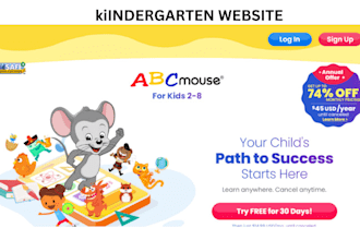 design kindergarten website preschool, daycare website lms, elearning website