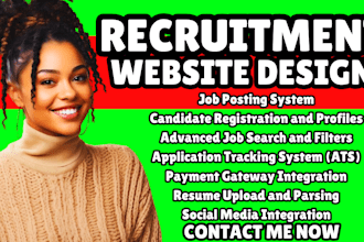 recruitment website job board design career portal hiring website landing page
