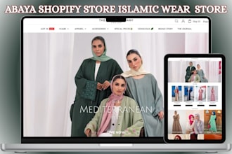 design abaya shopify store islamic wear store clothing website hijab website
