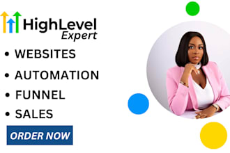 be gohighlevel CRM expert for website design, automation chatbots, sales funnel