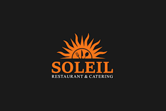 design soleil restaurant catering logo