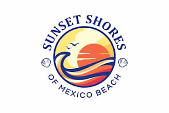 make inspirational gulf coast beach house logo