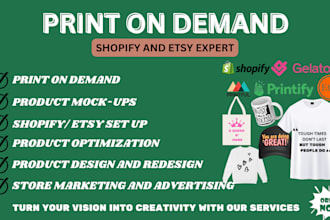 setup etsy shopify print on demand printify seo shopify etsy print on demand