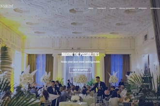 create event planning website weeding planner website party and festival website
