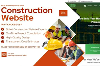 design construction website handyman website plumbing and roofing website