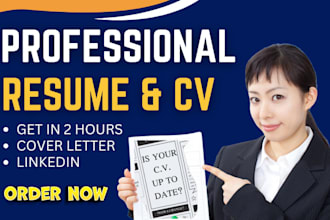 design ats friendly resume, CV, cover letter linkedin profile optimization