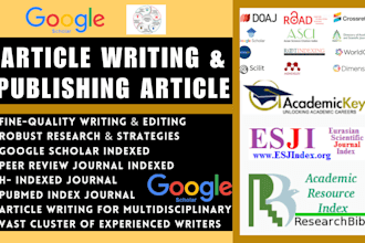write research article and publish on google scholar index journal peer review