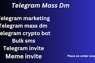 mass dm, telegram marketing, telegram crypto bot, bulk sms,