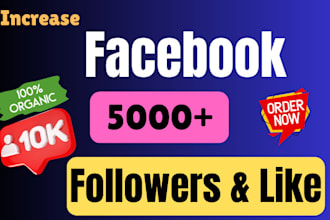 add 50k organic followers increase your facebook page