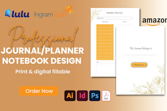design amazon journal notebook, digital planner, workbook, gratitude low content