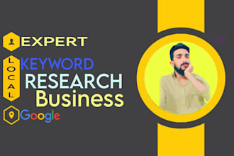 do local SEO keyword research and competitors analysis for local business