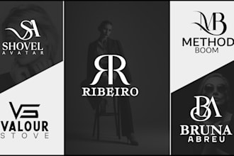 design minimalist monogram initial letters and clothing brand logo