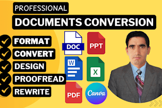 do professional documents conversion retyping and formatting