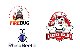 create unique cartoon pest control logo
