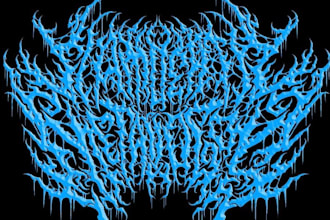 draw and design metal, death metal, slamming and brutal logo for you