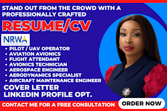 write aviation resume, aerospace engineer, avionics, flight attendant, pilot CV