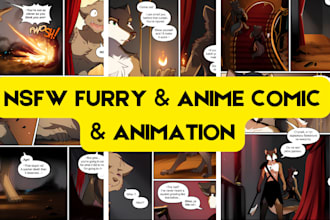 draw nsfw comic for anime art, furry, sfw, manga art, nsfw animation