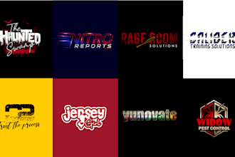 do modern and font in shape logo design