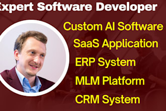 custom ai software development, saas spp, crm, pos, erp, mlm, web app developer