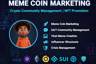 dominate meme coin marketing, crypto community management, nft promotion