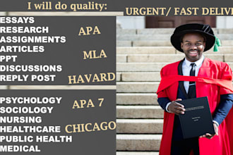 do urgent nursing, healthcare, public health, psychology, medical writing