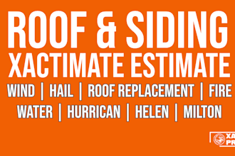 write roof and siding insurance estimate