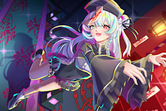 draw anime illustration for cover, fanart, youtube thumbnail, mv