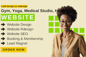 create medical website, sports consulting gym yoga dental healthcare website