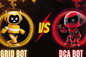 create the most effective dca and grid bots for the crypto with stock in it