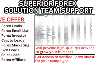 provide forex traders email list, a hot forex leads, crypto, sales lead database