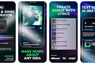 develop ai music generator app, ai beat maker generator app,  ai dj mixer app