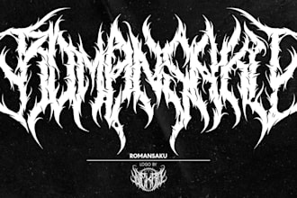 make brutal death metal, deathcore, black metal band logo