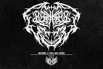 draw black, slam, or death metal logo for your band