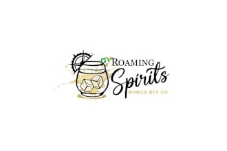 make mobile bar business logo for weddings and events