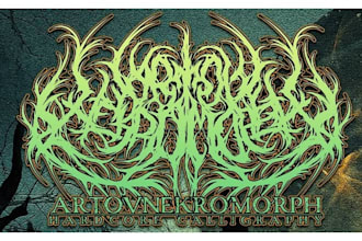 draw awesome logo death metal, black metal font