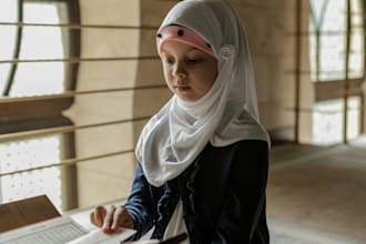 be online quran teacher kids and females with islamic manner