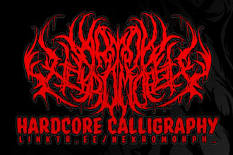 create death, black metal, grindcore, hardcore band logo