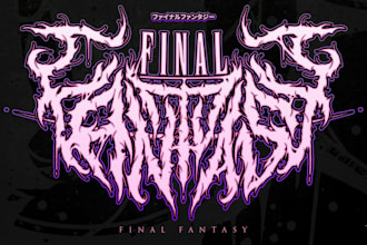 design death metal, black metal and heavy metal logo for your band