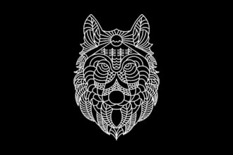 design wonderful nature wolf logo