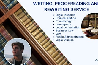 help with law,essay, legal research, business law and criminology
