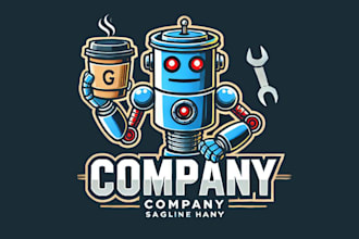design a futuristic robotic gennar mascot logo for your brand or team