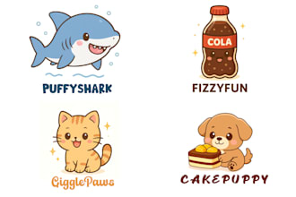 create a logo using cute minimalist icons