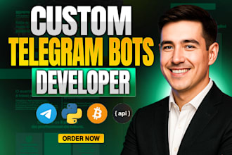 be your custom telegram automation bot and telegram mini app developer