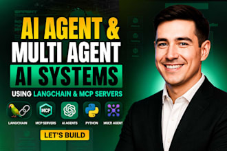 build custom ai agent, multi agent ai systems using langchain and mcp servers