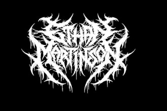 draw metal rock death metal grind core deathcore logo design